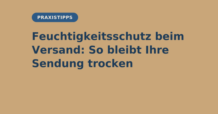 Feuchtigkeitsschutz beim Versand: So bleibt Ihre Sendung trocken - Feuchtigkeitsschutz beim Versand: So bleibt Ihre Sendung trocken | elb-verpackungen