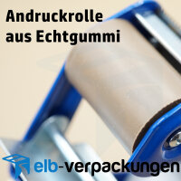 Handabroller - Profi-Ausführung - Version : STD - blau / blue - 50 mm - Klebebandabroller Metallrahmen