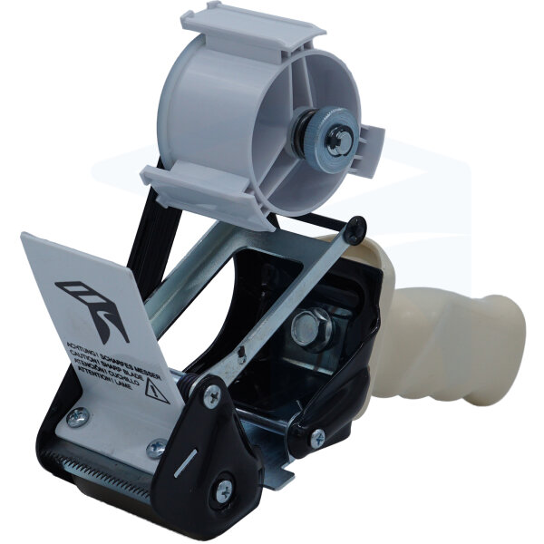 Handabroller - Profi-Ausführung - Version : NR (silent - low noise) - schwarz / black - 50 mm - Klebebandabroller Metallrahmen