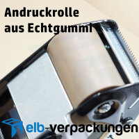 Handabroller - Profi-Ausführung - Version : NR (silent - low noise) - schwarz / black - 50 mm - Klebebandabroller Metallrahmen