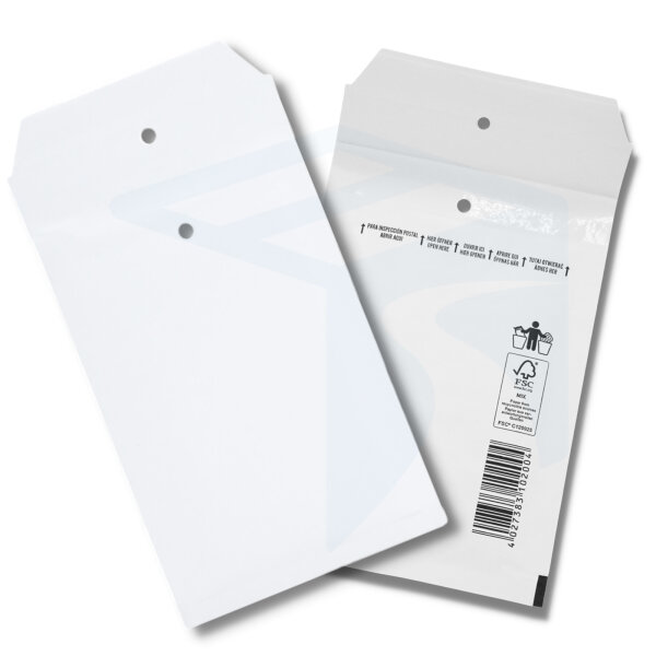 Luftpolsterumschlag 2 / B ( 140 x 225 mm ) in weiß für DIN A6+ / C6