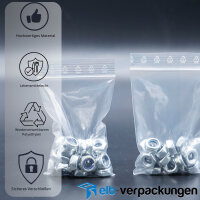 Druckverschlussbeutel ZIP Beutel 40 x 60 mm - 50my - transparent LDPE - (1 VPE = 100 Stück)