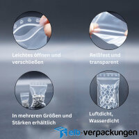 Druckverschlussbeutel ZIP Beutel 350 x 450 mm - 50my - transparent LDPE - (1 VPE = 100 Stück)