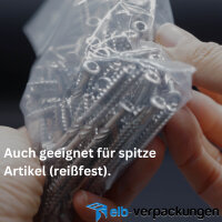 Druckverschlussbeutel ZIP Beutel 80 x 120 mm - 90my - transparent LDPE - (1 VPE = 100 Stück)