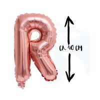 Party Ballon Buchstabe R in Rosé 40cm