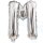 Party Ballon Buchstabe M in Silber 40cm